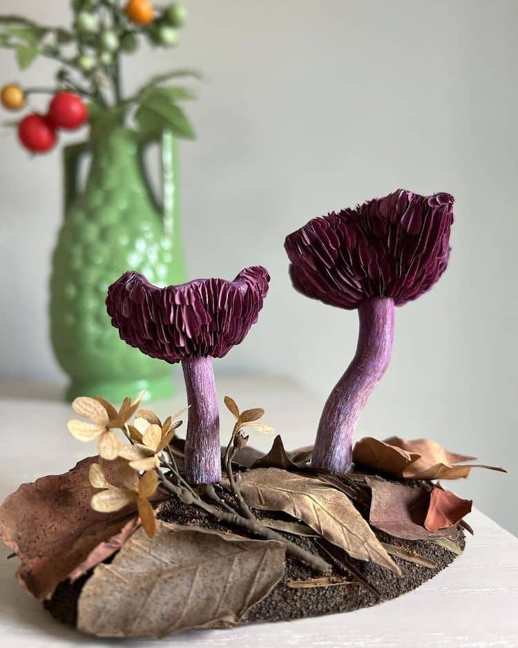 Mushroom Sculptures by Ann Wood of Woodlucker