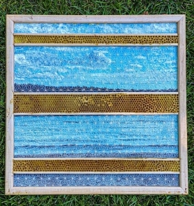 Bees Collaborate with Artist on Beautiful Embroidery Art