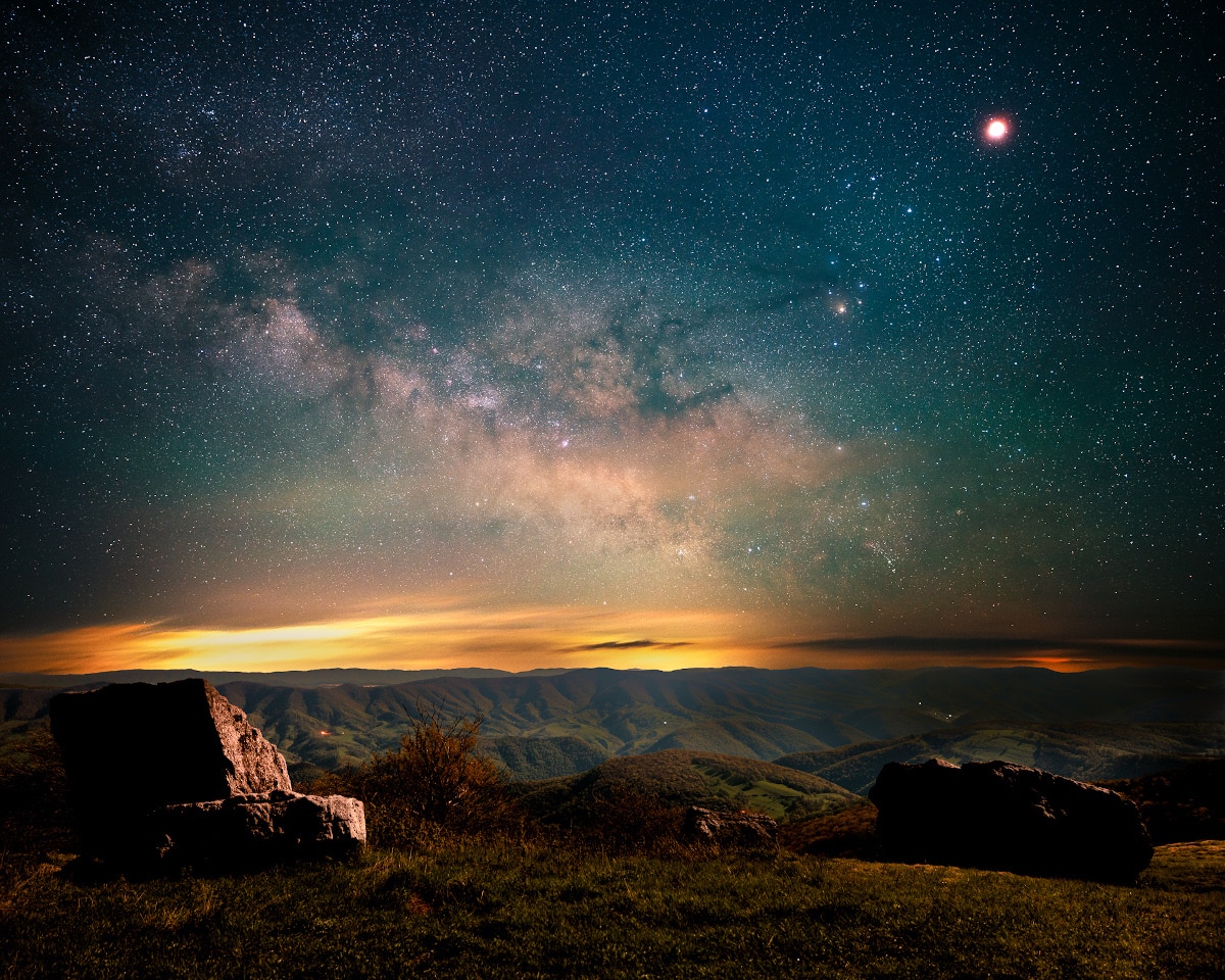 Milky Way and Total Lunar Eclipse Photo by Dane Smith