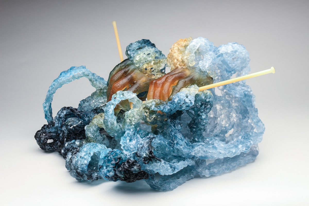 Knitted Glass Sculptures by Carol Milne