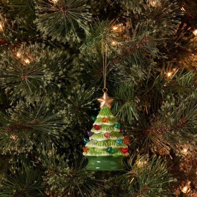 Retro Ceramic Christmas Tree Ornament