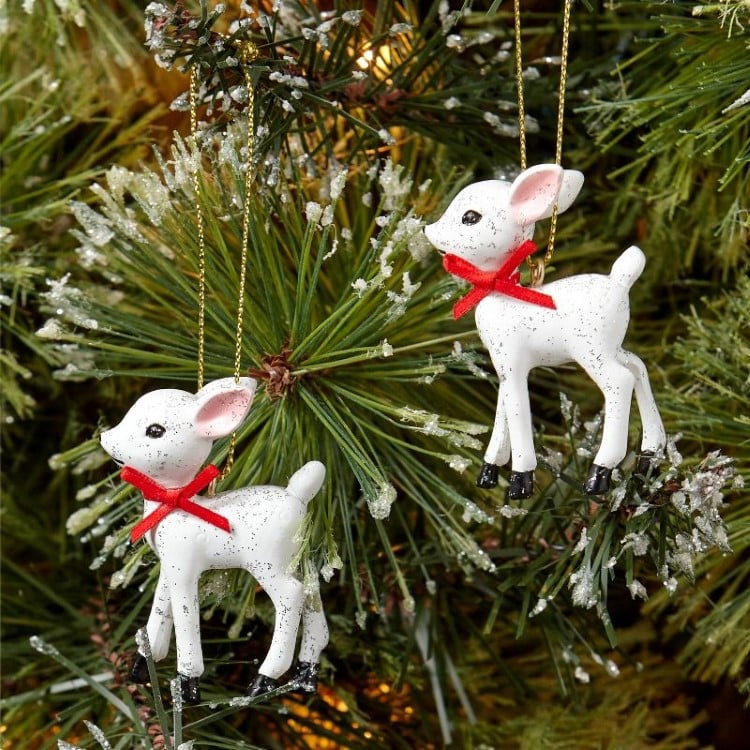 Retro Reindeer Ornament Set