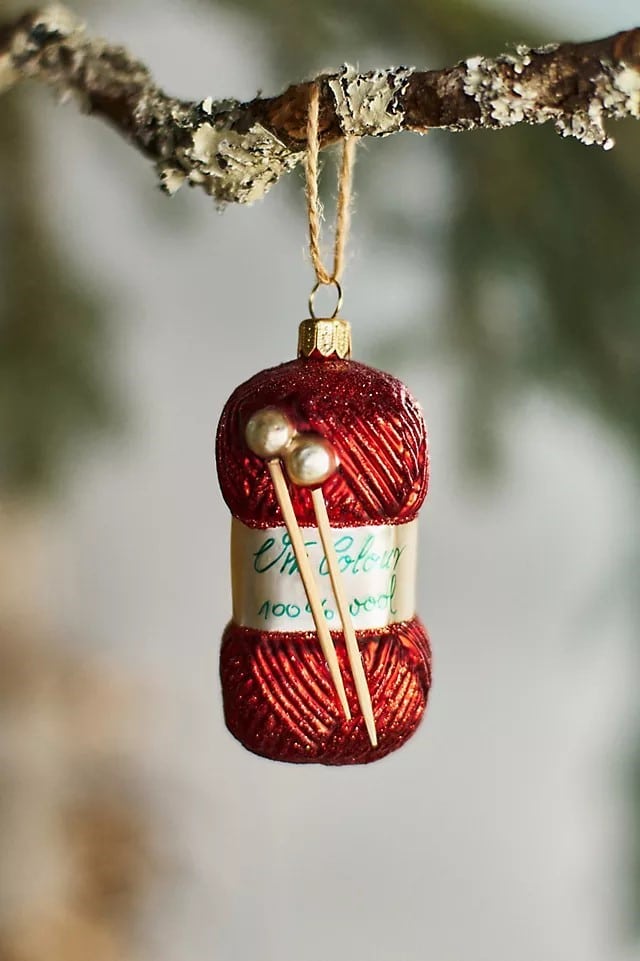 Yarn and Knitting Needles Ornament