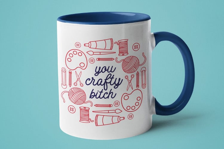 "You crafty bitch" mug