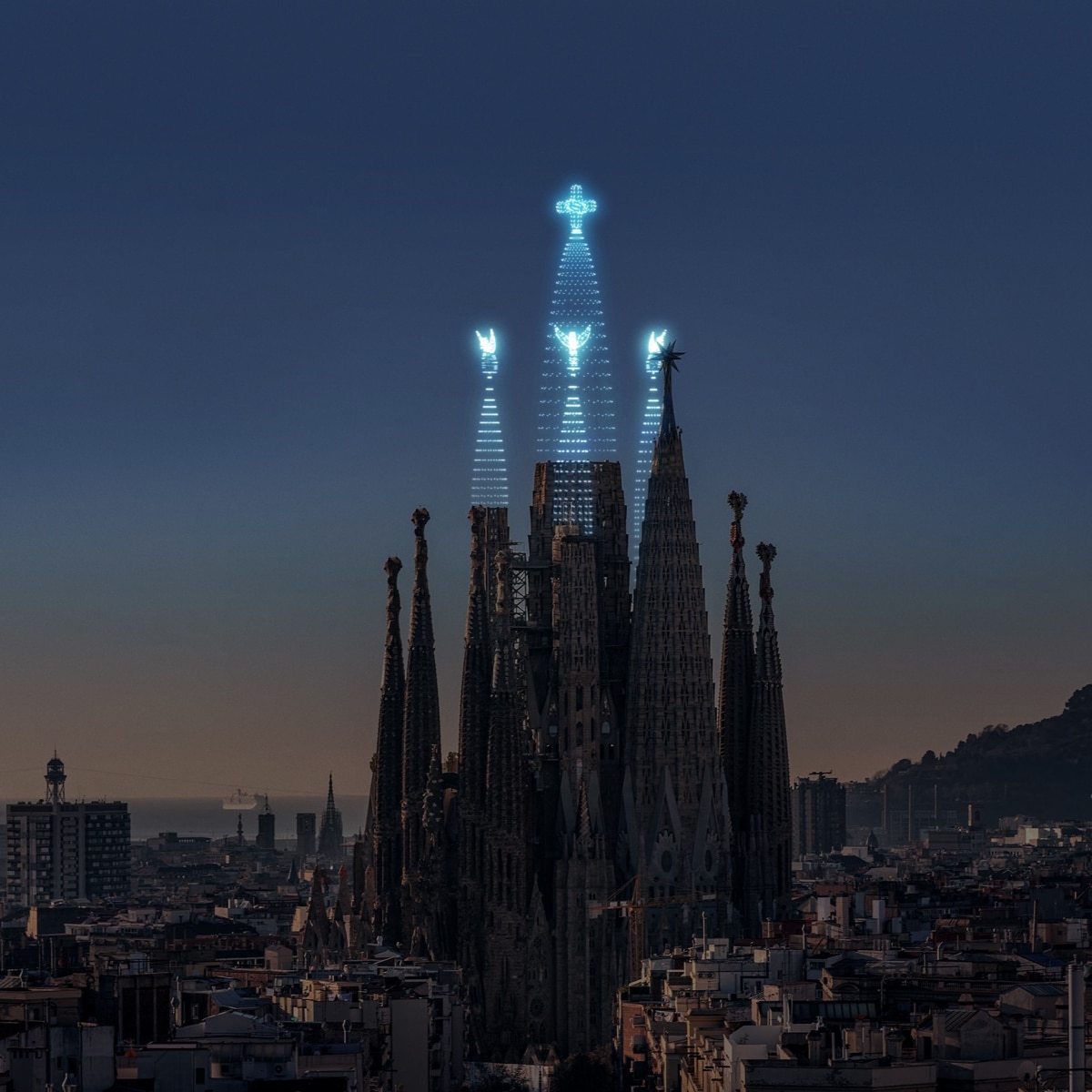 DRIFT Aerial Sculpture of the Sagrada Familia