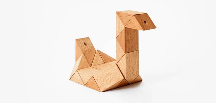 Wooden Snake Block Toy