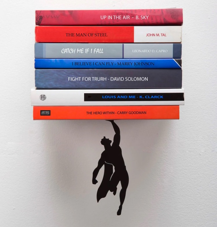 Superhero bookshelf