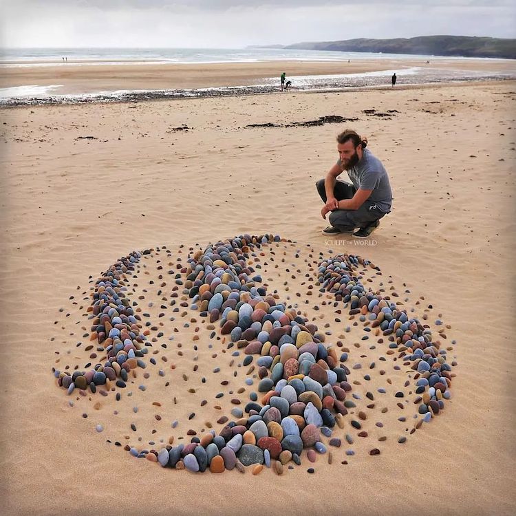 Stone Art on the Beach by Jon Foreman