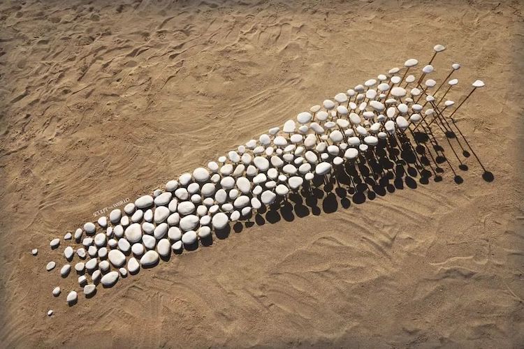 Stone Art on the Beach by Jon Foreman