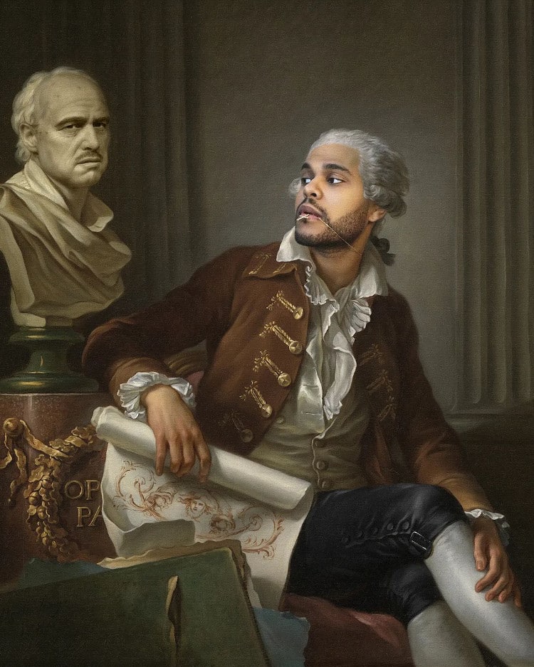 The Weeknd as the Subject of a Classical Painting