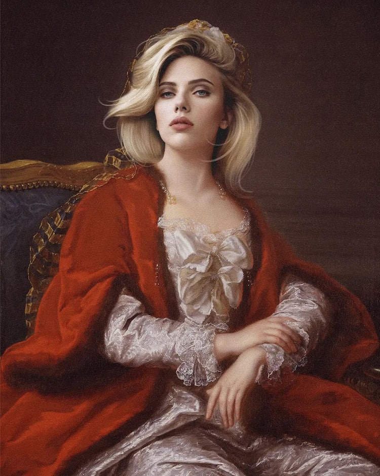 Scarlett Johansson as the Subject of a Classical Painting