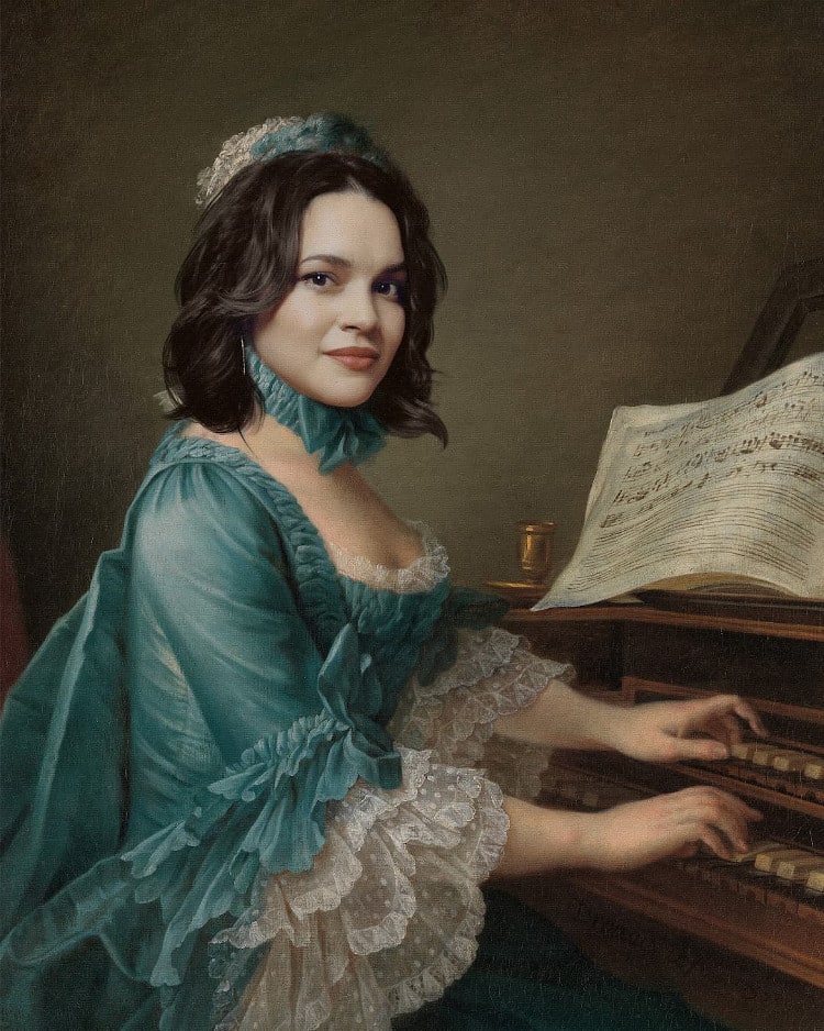 Norah Jones as the Subject of a Classical Painting