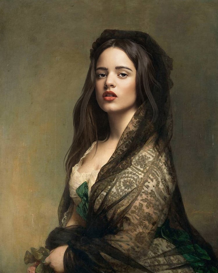 Rosalía as the Subject of a Classical Painting