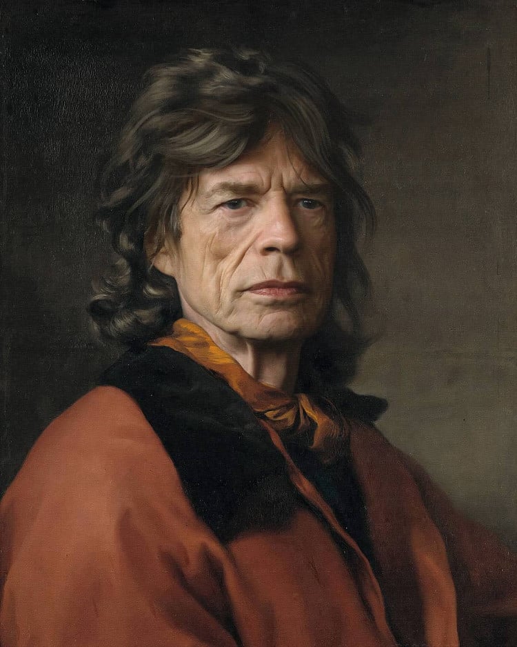 Mick Jagger as the Subject of a Classical Painting