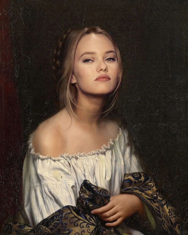 Vanessa Paradis as the Subject of a Classical Painting