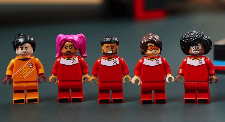LEGO Minifigures With Diverse Skin Tones and Hair, One With Vitiligo