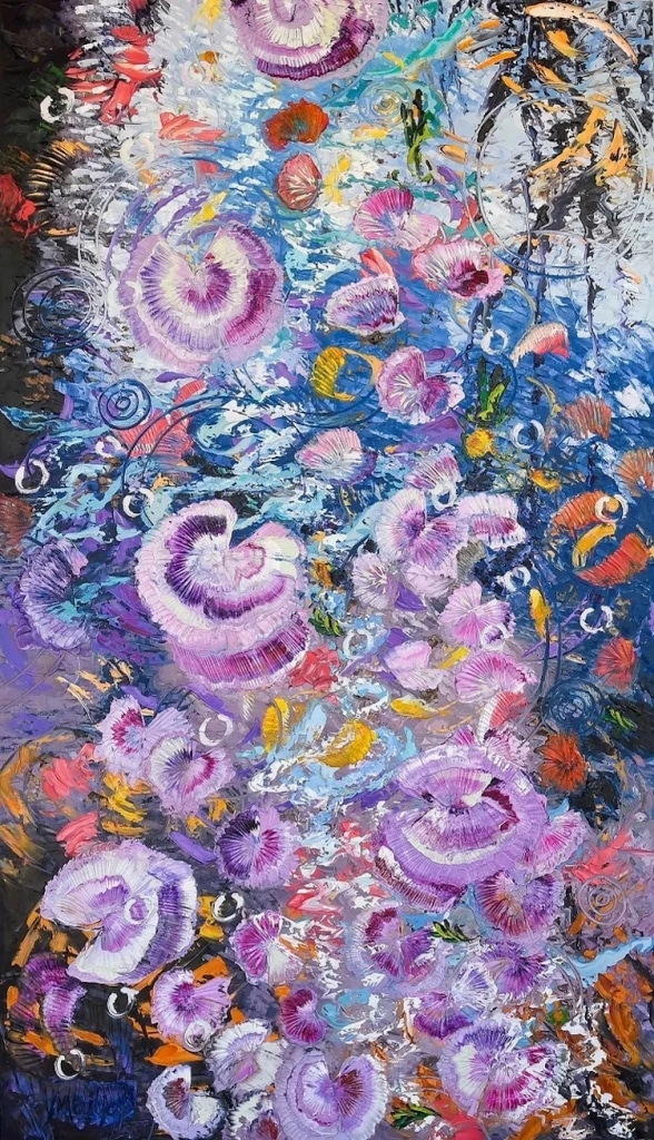 Abstract Lily Pad Paintings Symbolize the Beauty and Perseverance of