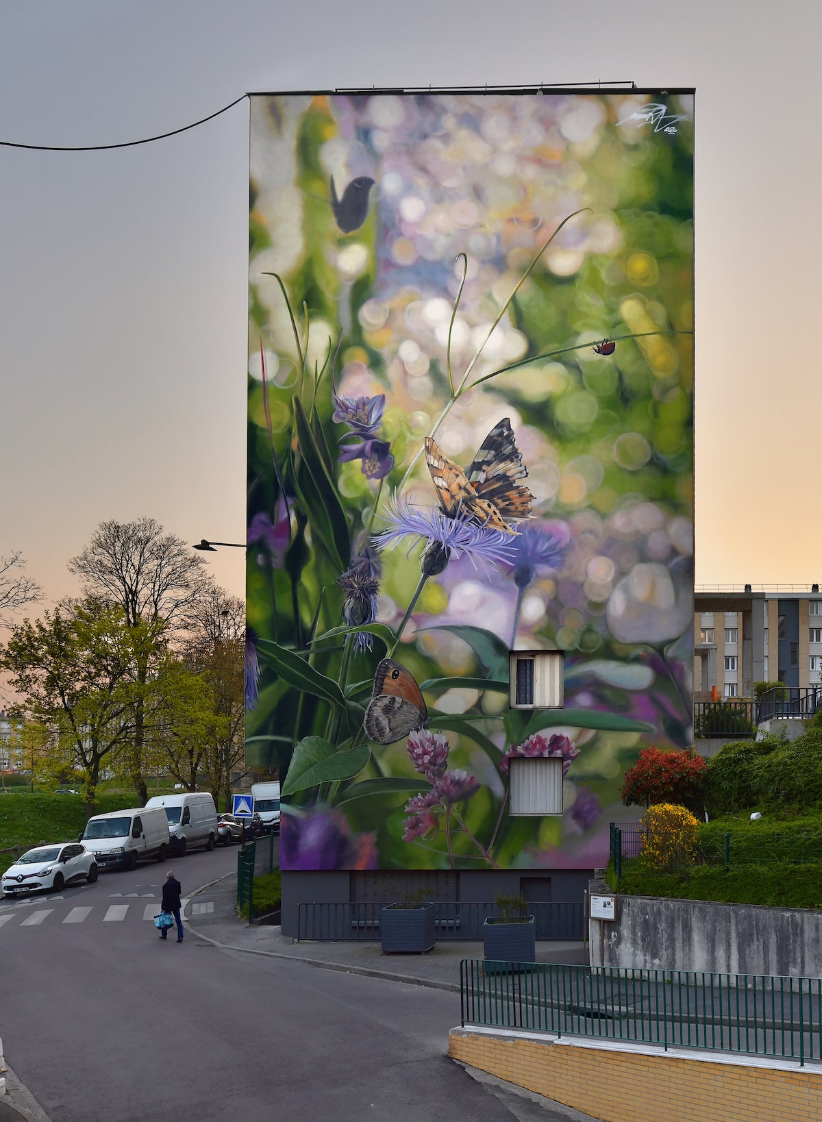 Murale con effetto bokeh a Versailles di Mantra