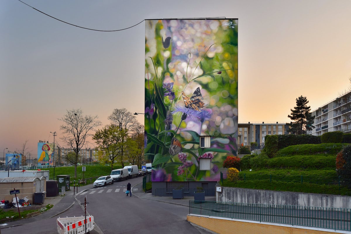 Murale con effetto bokeh a Versailles di Mantra