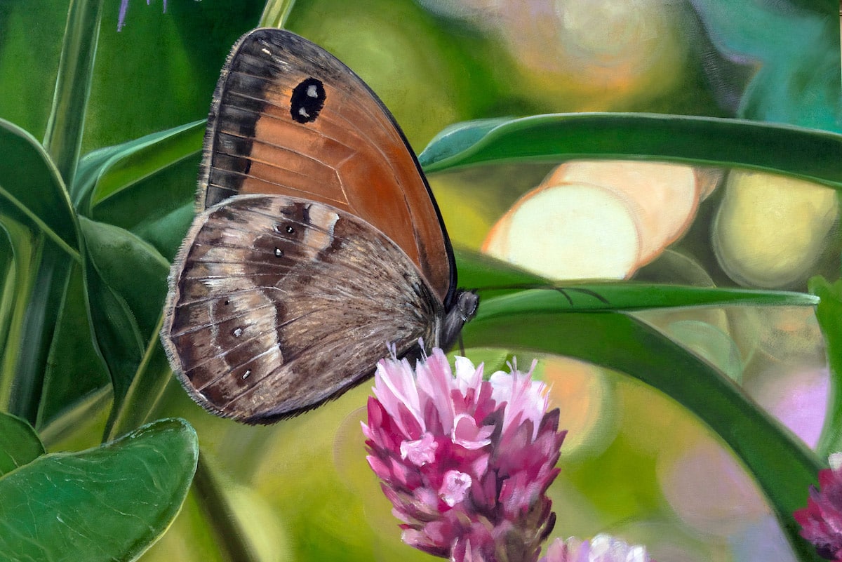 Detail of Butterfly in Mural by Mantra in Versailles