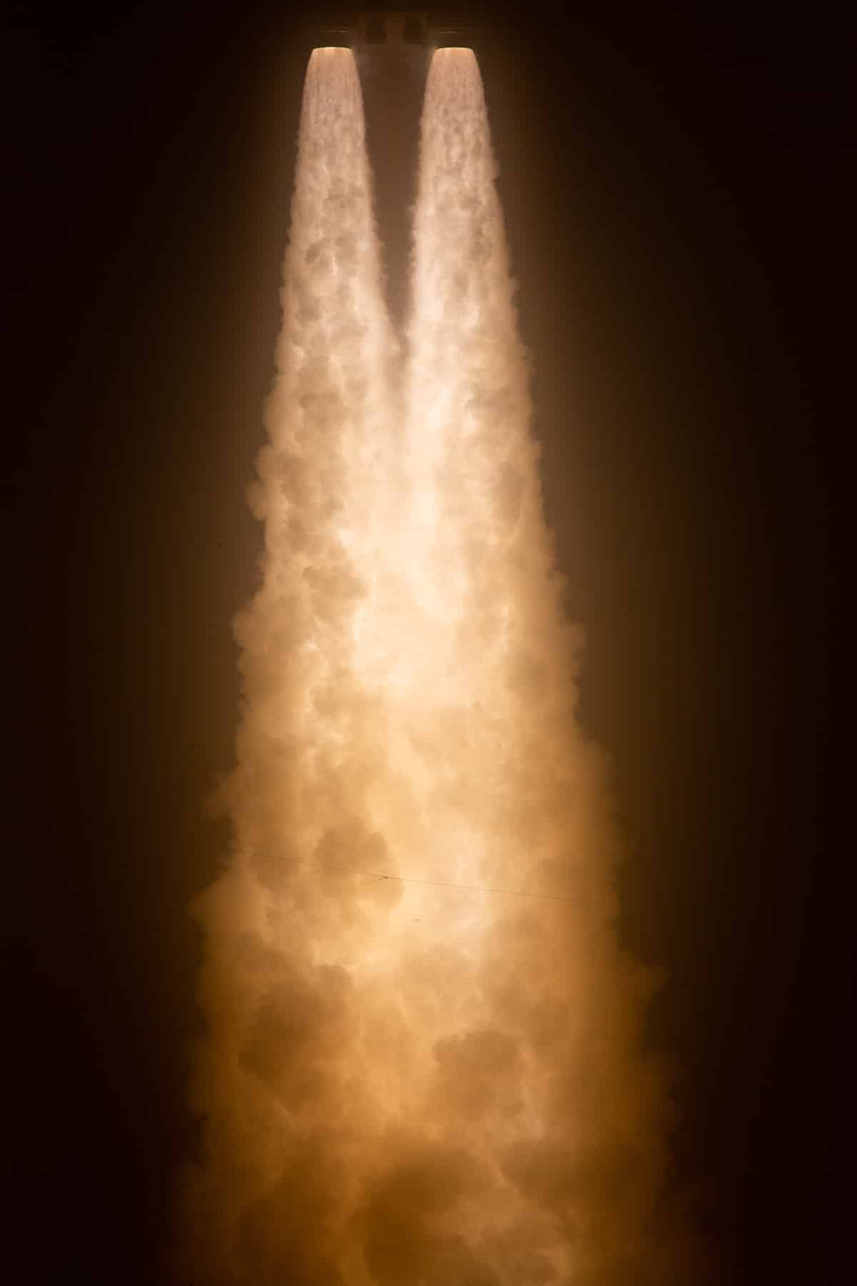 Fire from Artemis Engines During Launch