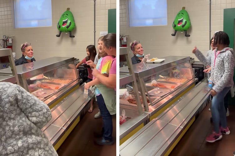 Students Learn ASL to Communicate With Deaf Cafeteria Worker