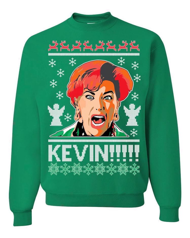 Home Alone Ugly Christmas Sweater with Mom Screaming KEVIN!