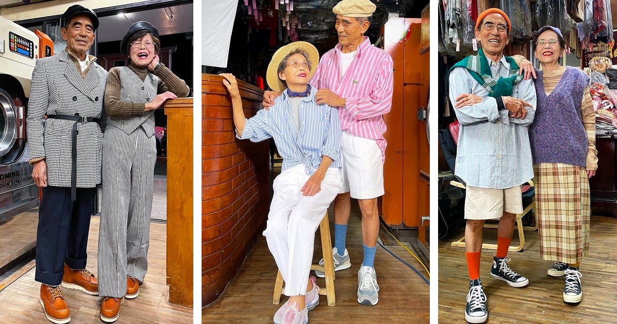 Aged Couple Create Stylish Outfits From Deserted Clothes