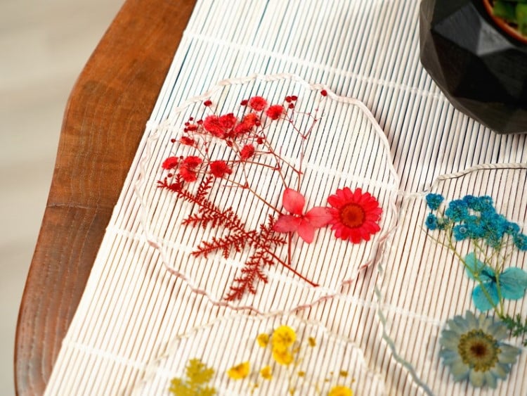 Flower and Resin Coasters
