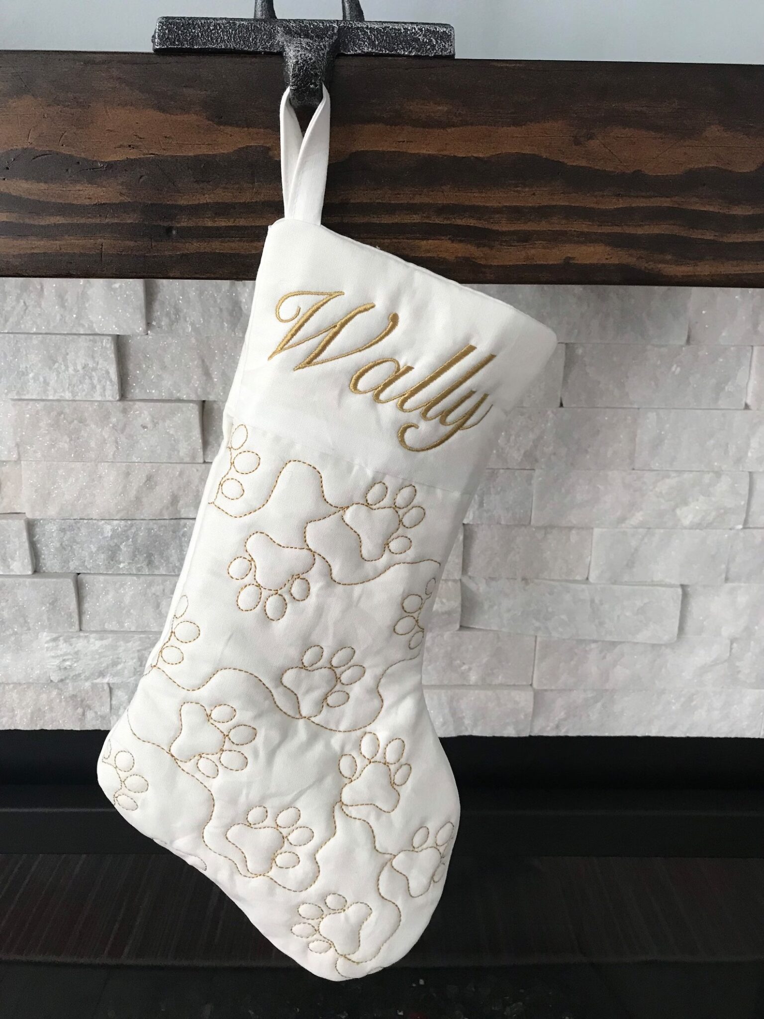 White Quilted Stocking