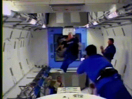 Astronaut Floating in Mid Air