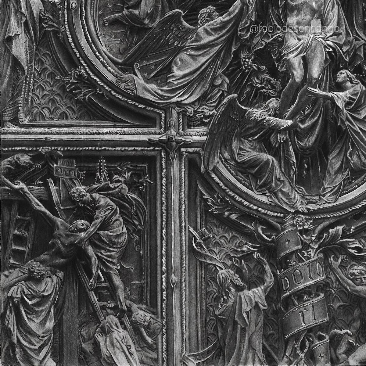 Artist Spent Over 350 Drawing the Duomo di Milano Door