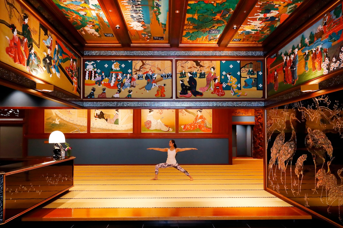 Japanese Hotel Hosts Yoga Classes in Its Breathtaking Art Gallery