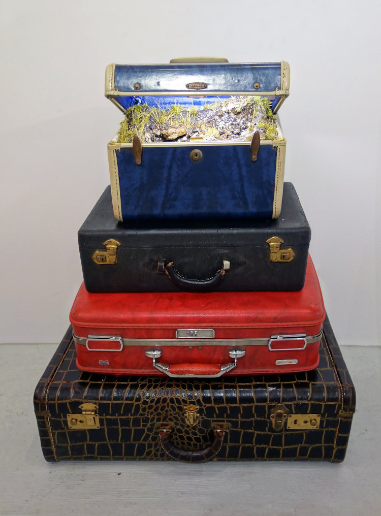 Artist Builds Detailed Little Landscapes Inside Antique Suitcases
