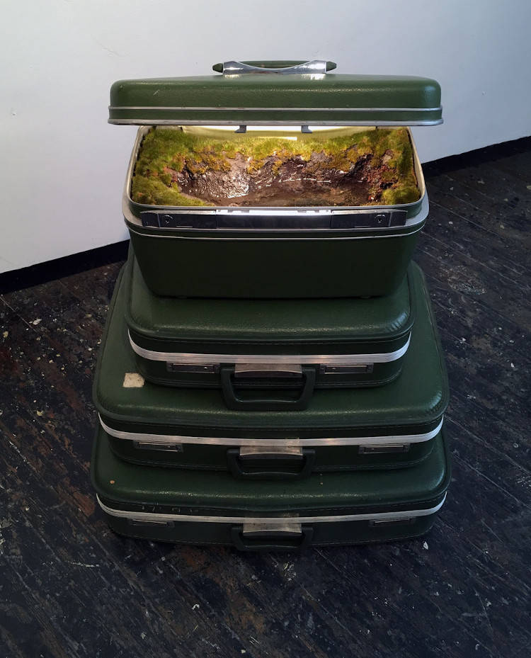 Artist Builds Detailed Little Landscapes Inside Antique Suitcases