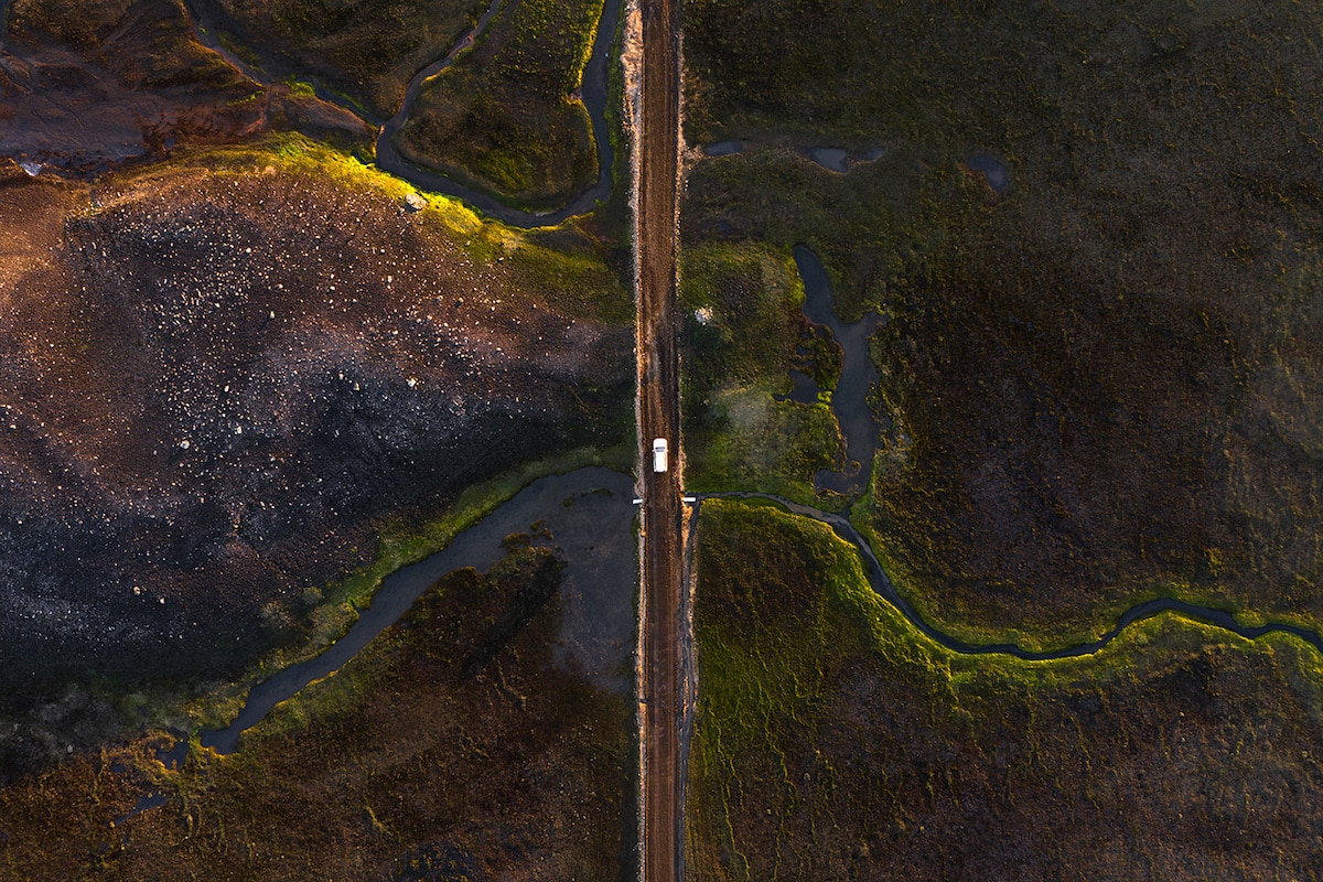 Aerial Photo of Remote Road