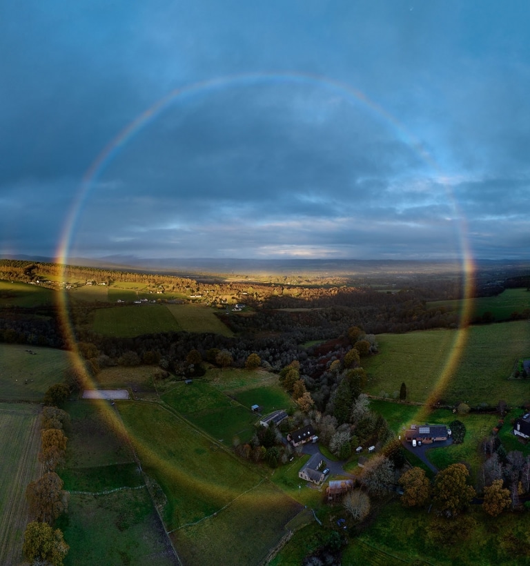 Photographer Sees Rare Full-Circle Rainbow Over The Scottish Highlands