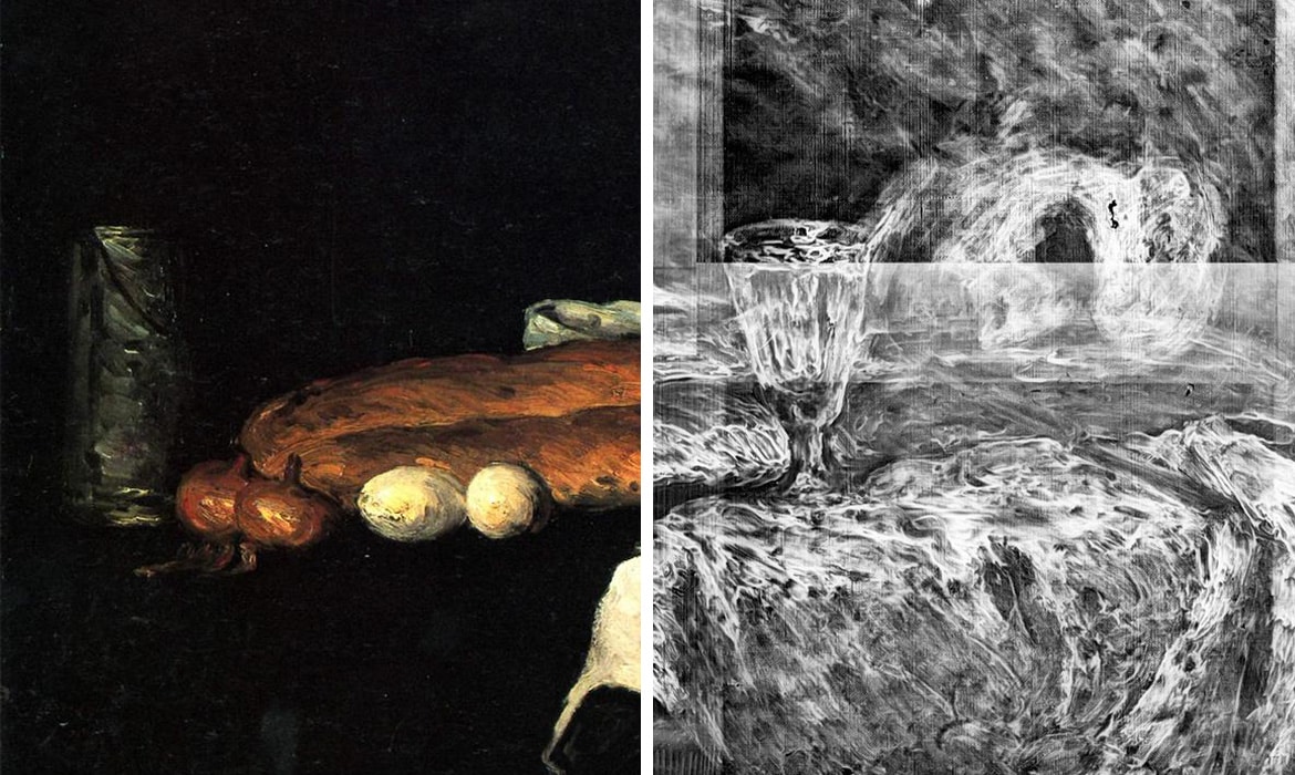 X-ray imaging of Paul Cézanne's "Still Life With Bread and Eggs"
