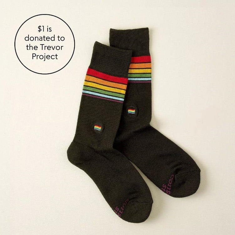 Rainbow socks to support LGBTQ+ Community