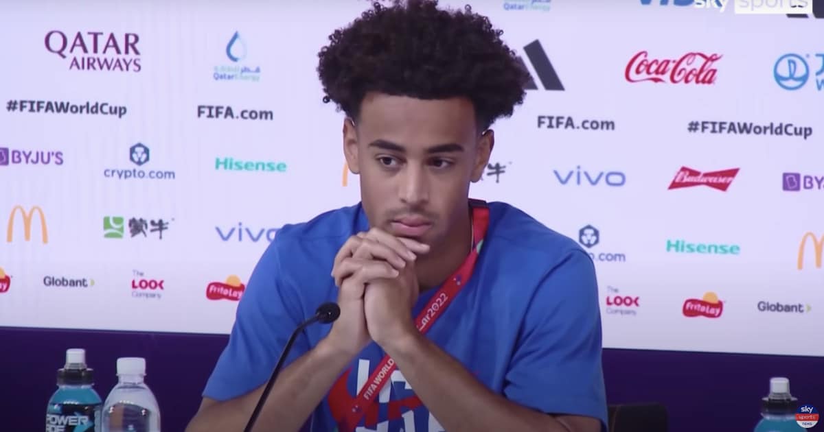 CWorld cup idea #141: Soccer Player Tyler Adams Gracefully Answers Loaded Question About Discrimination From Iranian Re...