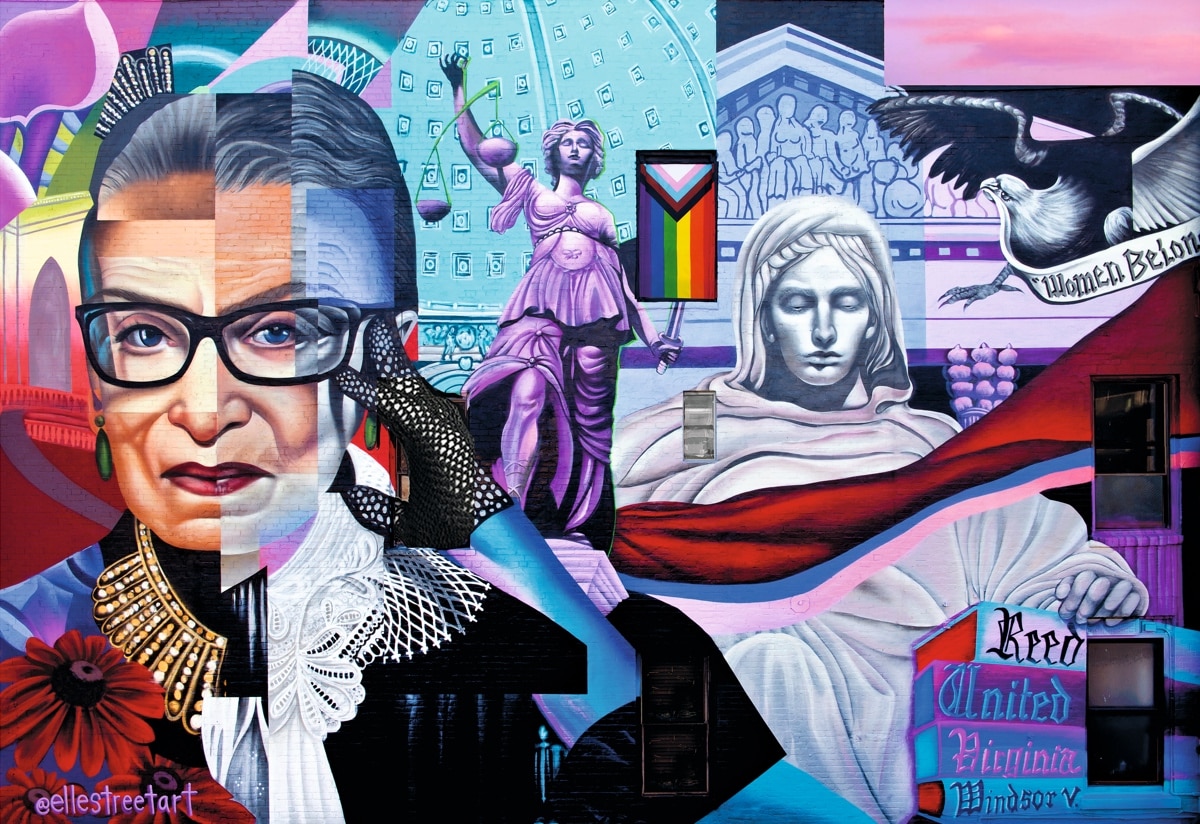 Ruth Bader Ginsburg Mural in New York by Elle