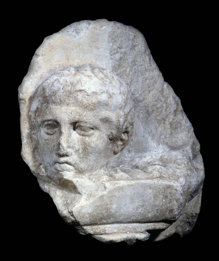 Sculpture of a boy from the Parthenon