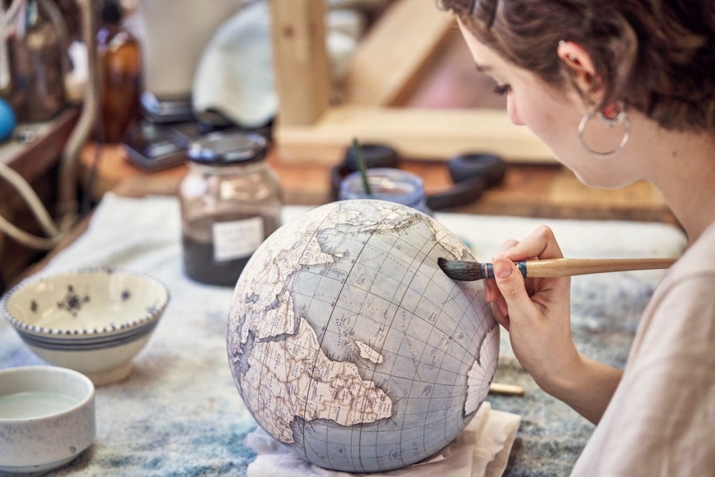 These Globe Makers Spend Years Perfecting the World For People