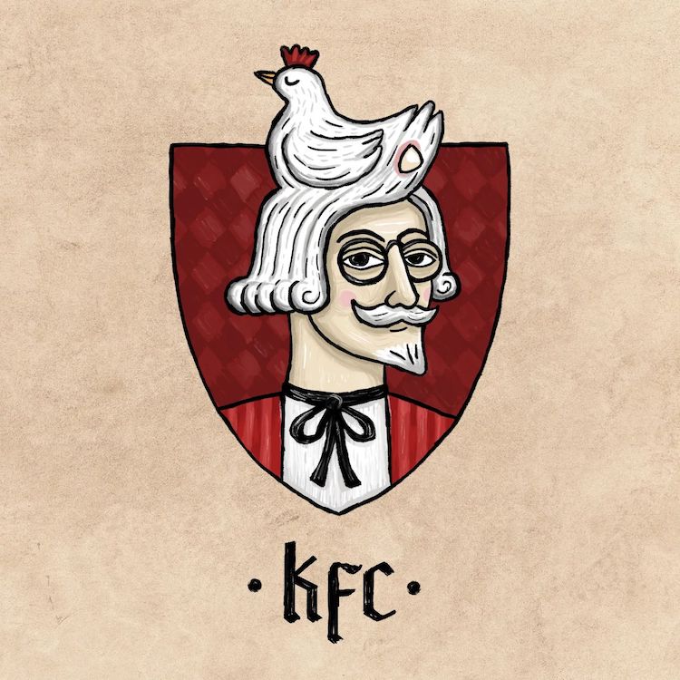 Famous Logos Redrawn as Medieval Art by Ilya Stallone