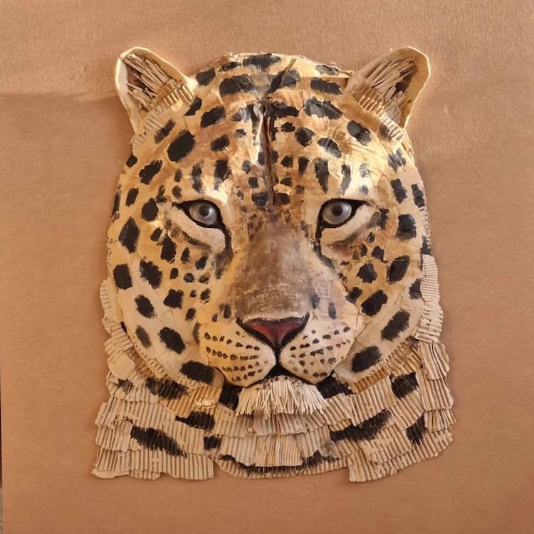 Upcycled Cardboard Sculptures by Josh Gluckstein