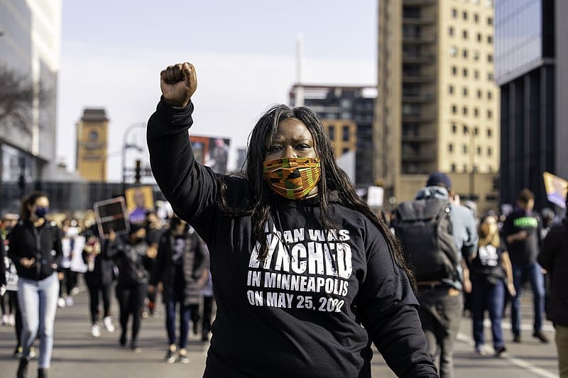 Nekima Levy Armstrong at Silent March for George Floyd