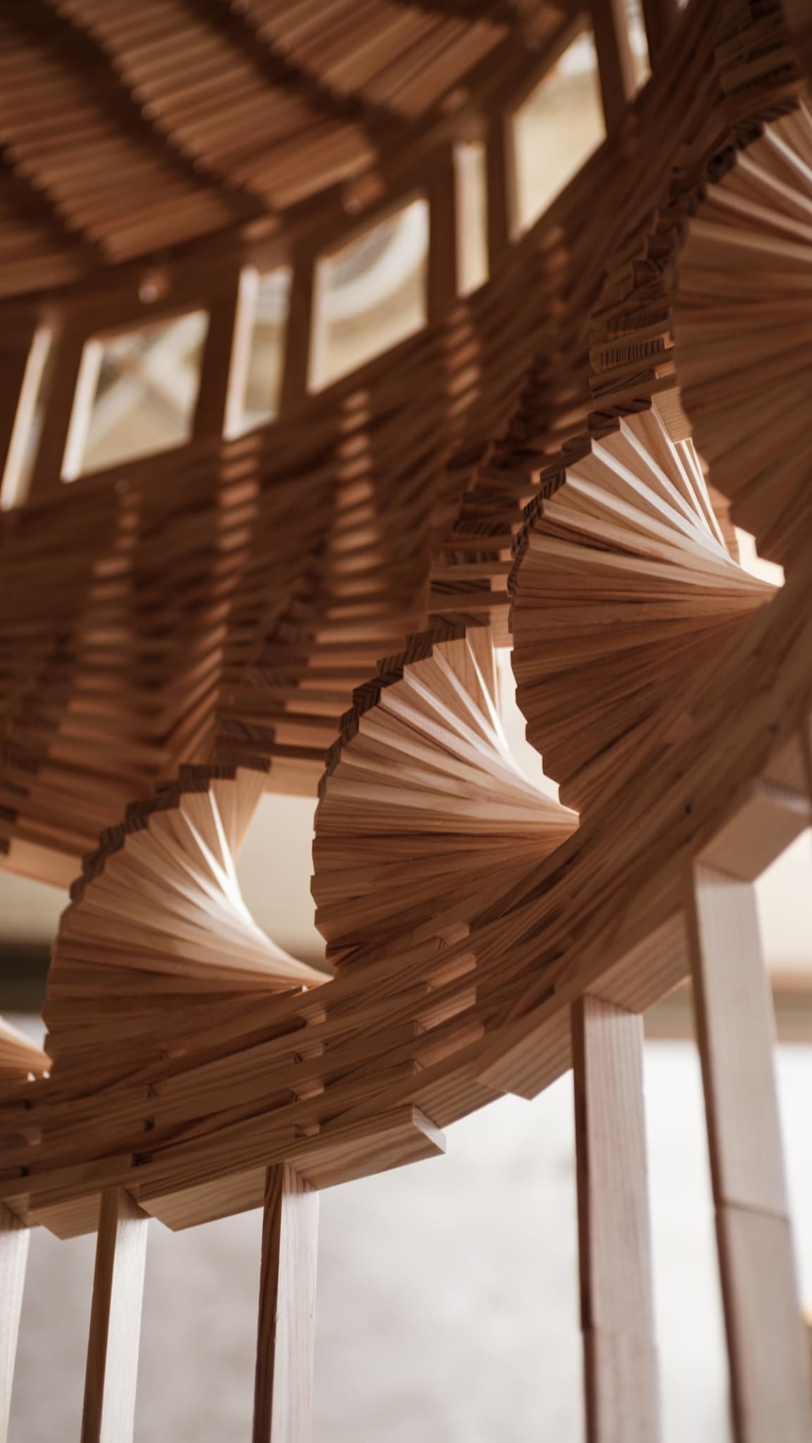 Wood Arc Sculpture by Raffaele Salvoldi