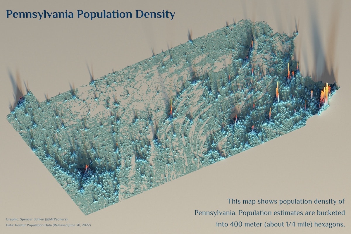 Population Density Maps by Spencer Schien