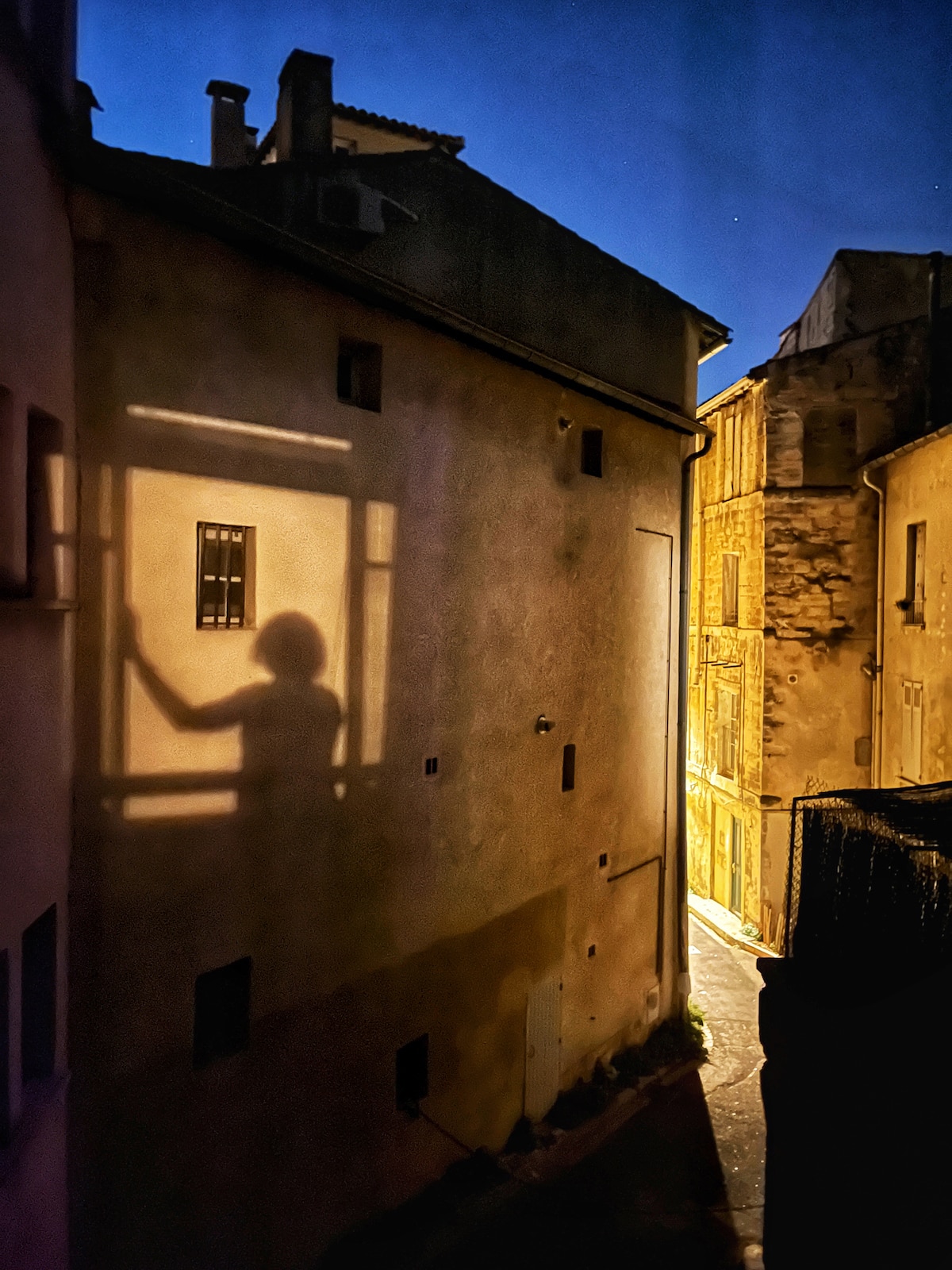 A shadow self-portrait in Avignon, France.