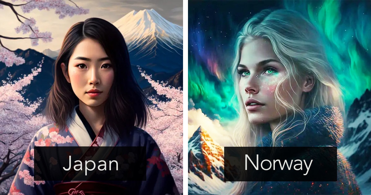 Top 50 'most attractive nationalities' revealed as AI shows what it thinks  'most beautiful' from each country look like